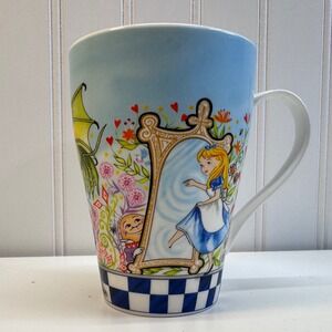 Paul Cardew Alice Through the Looking Glass Mug Blue Bone China Whimsical Art